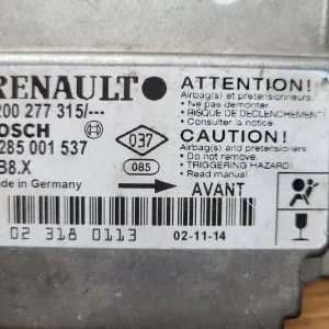 8200277315 0285001537 Centralita Airbag Bosch Renault Clio